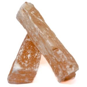 Bastão de Selenita Laranja Bruta